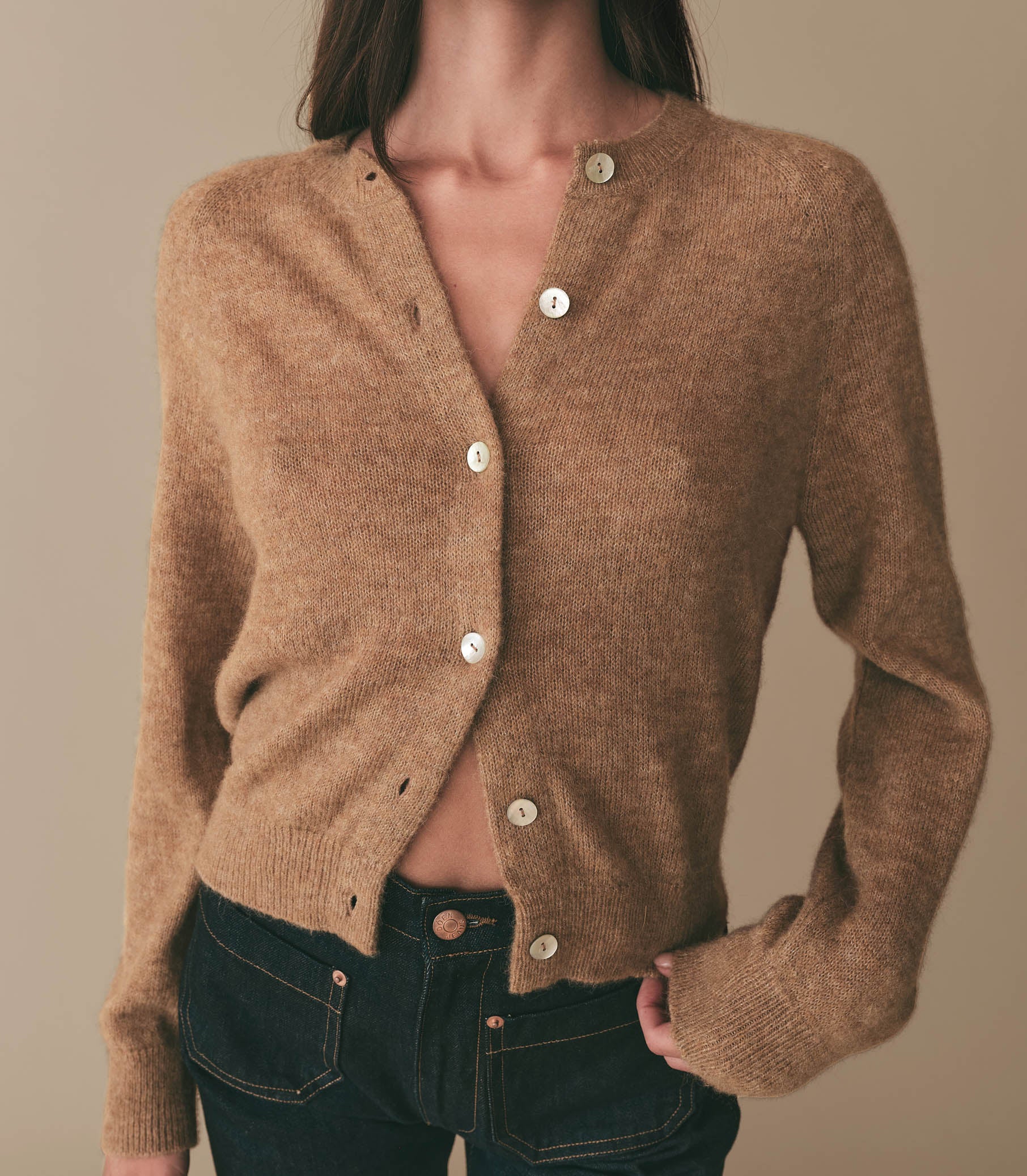 PETRA CARDIGAN -- HAZELNUT view 1