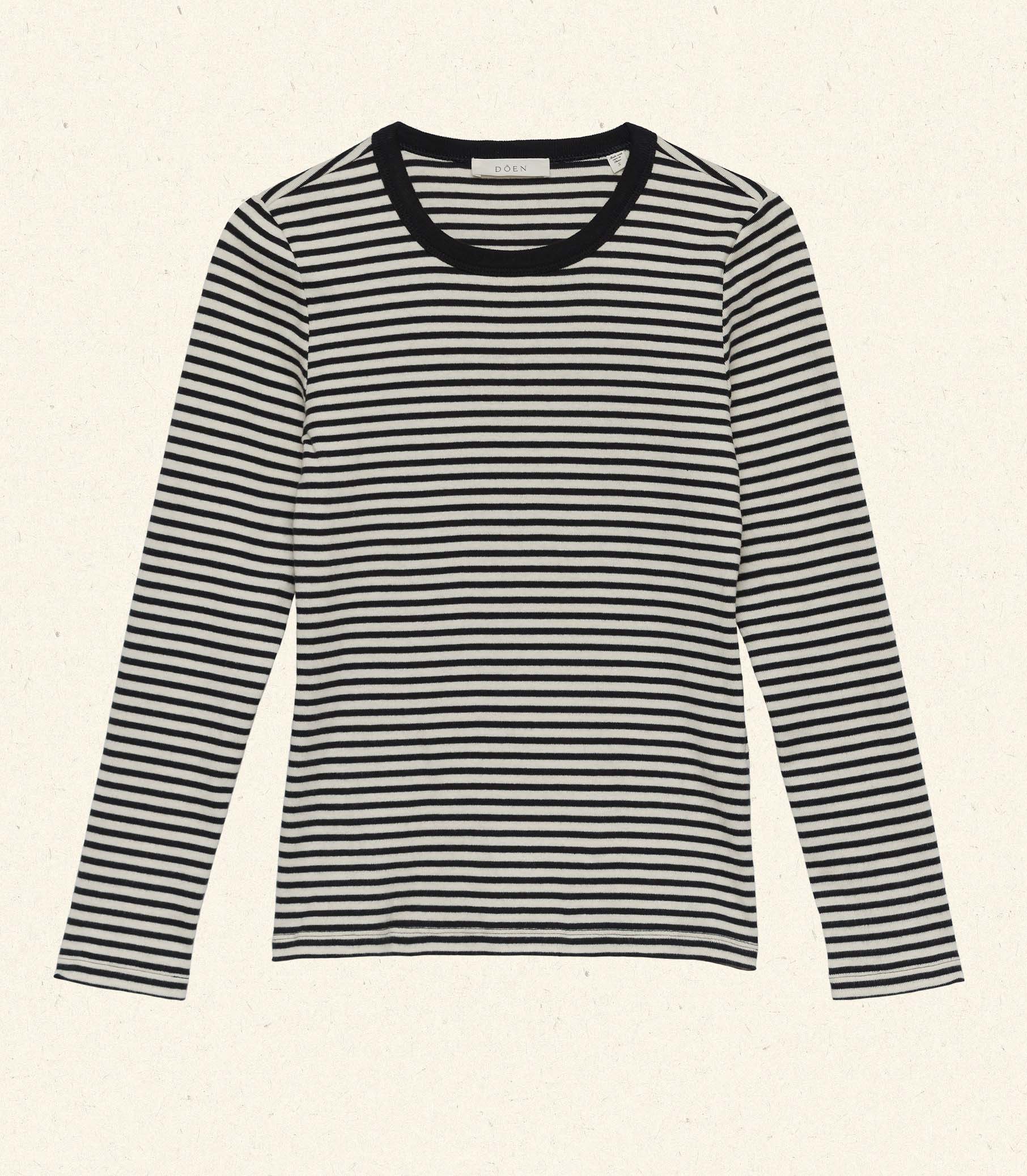 ANNIE TEE -- BLACK VENETIA STRIPE view 6