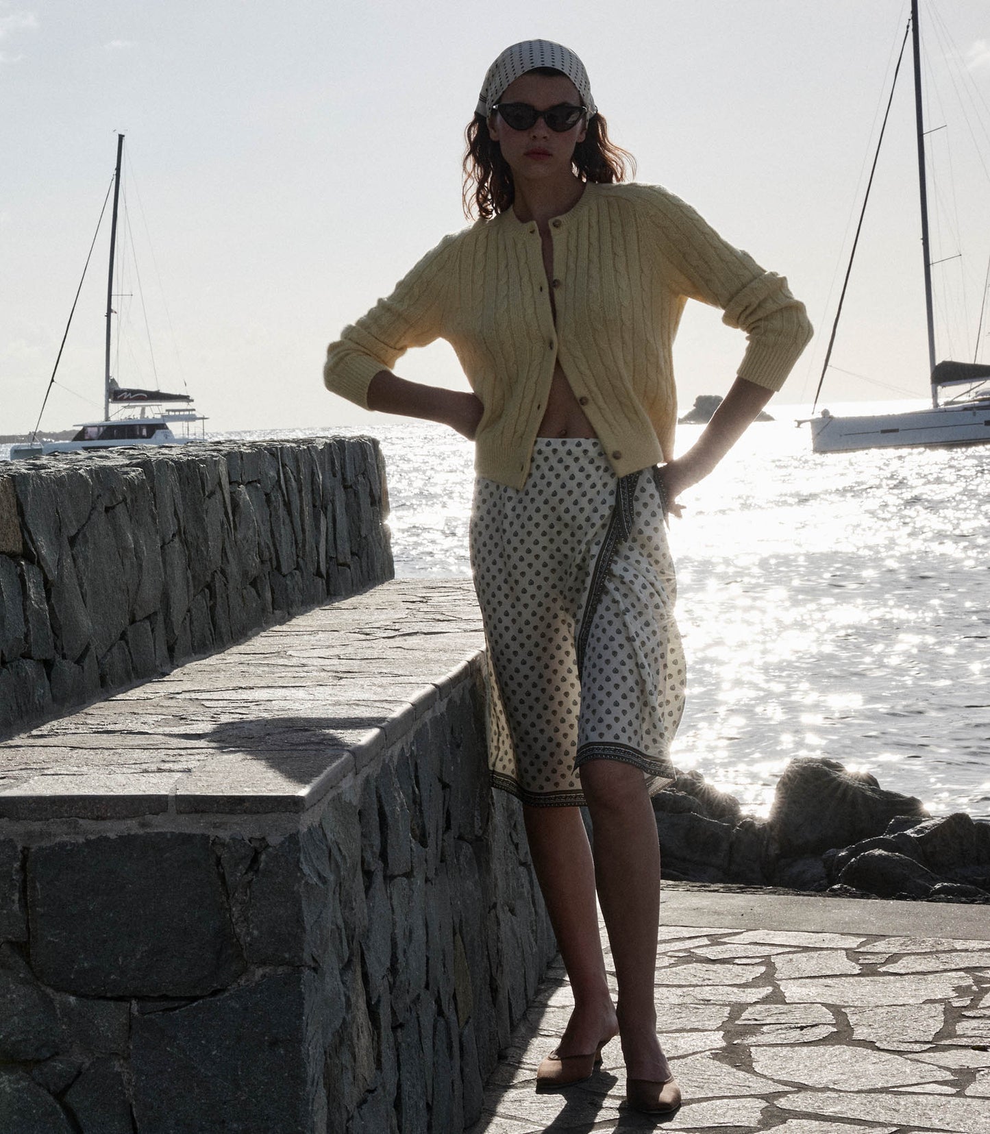 DELIA SKIRT -- RIVIERA FOULARD