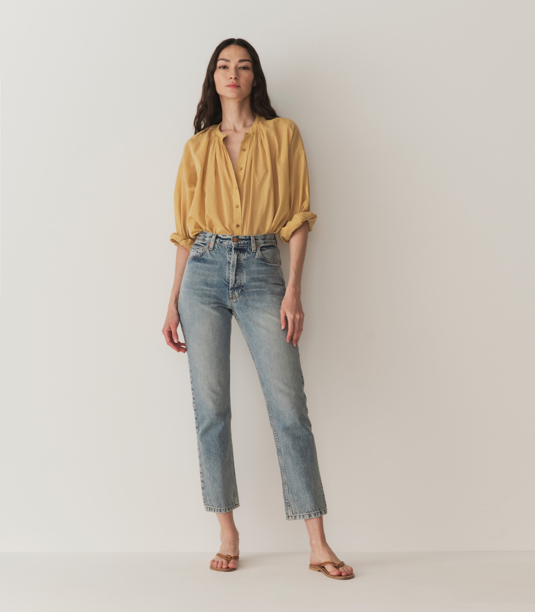 THE JANE BLOUSE -- PALOMINO view 1