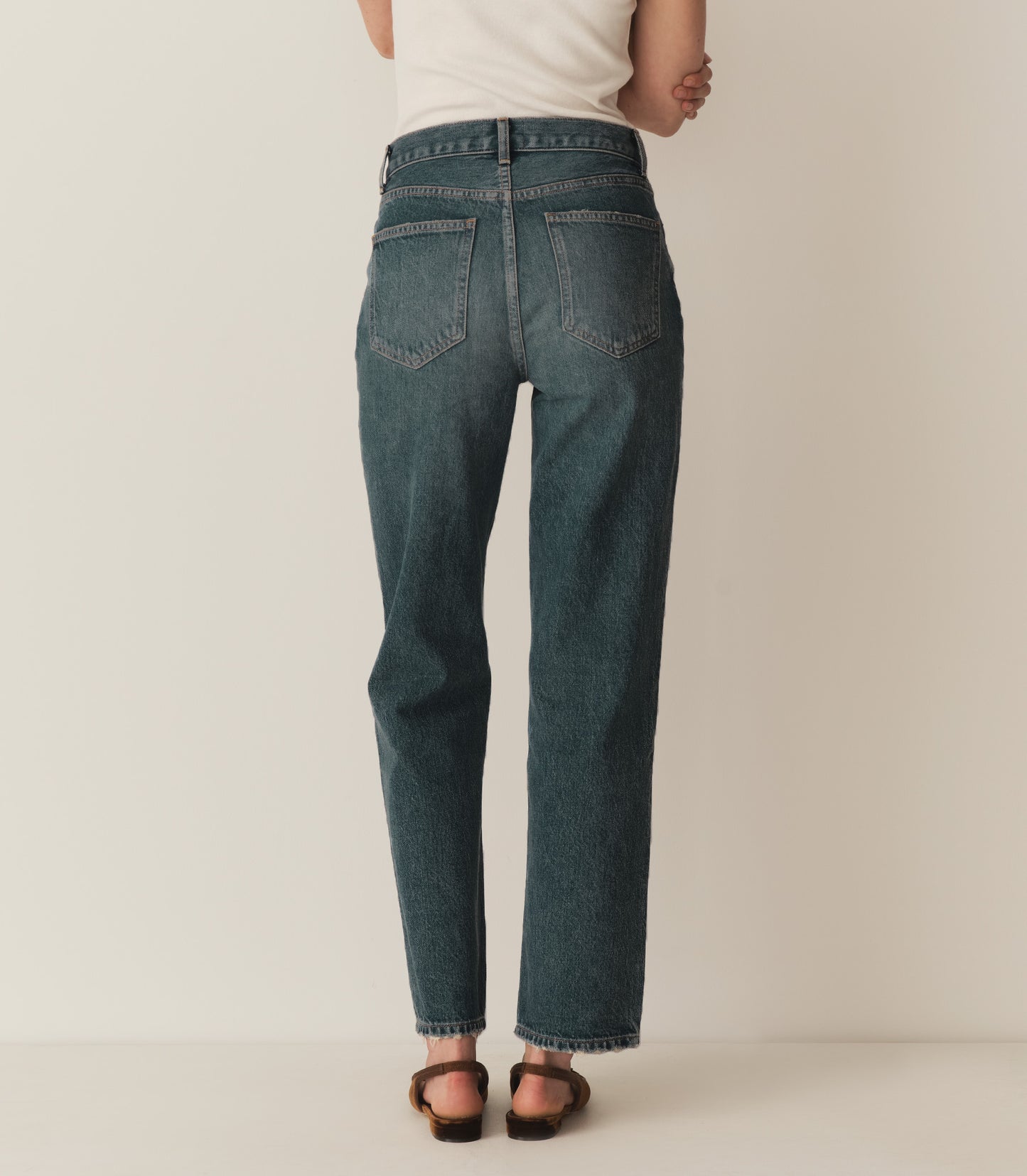 The ‘90s-inspired Leone Jean features a slightly slouchy fit, a medium rise, a button fly, and a straight leg—plus pointed back pockets and classic front pockets.