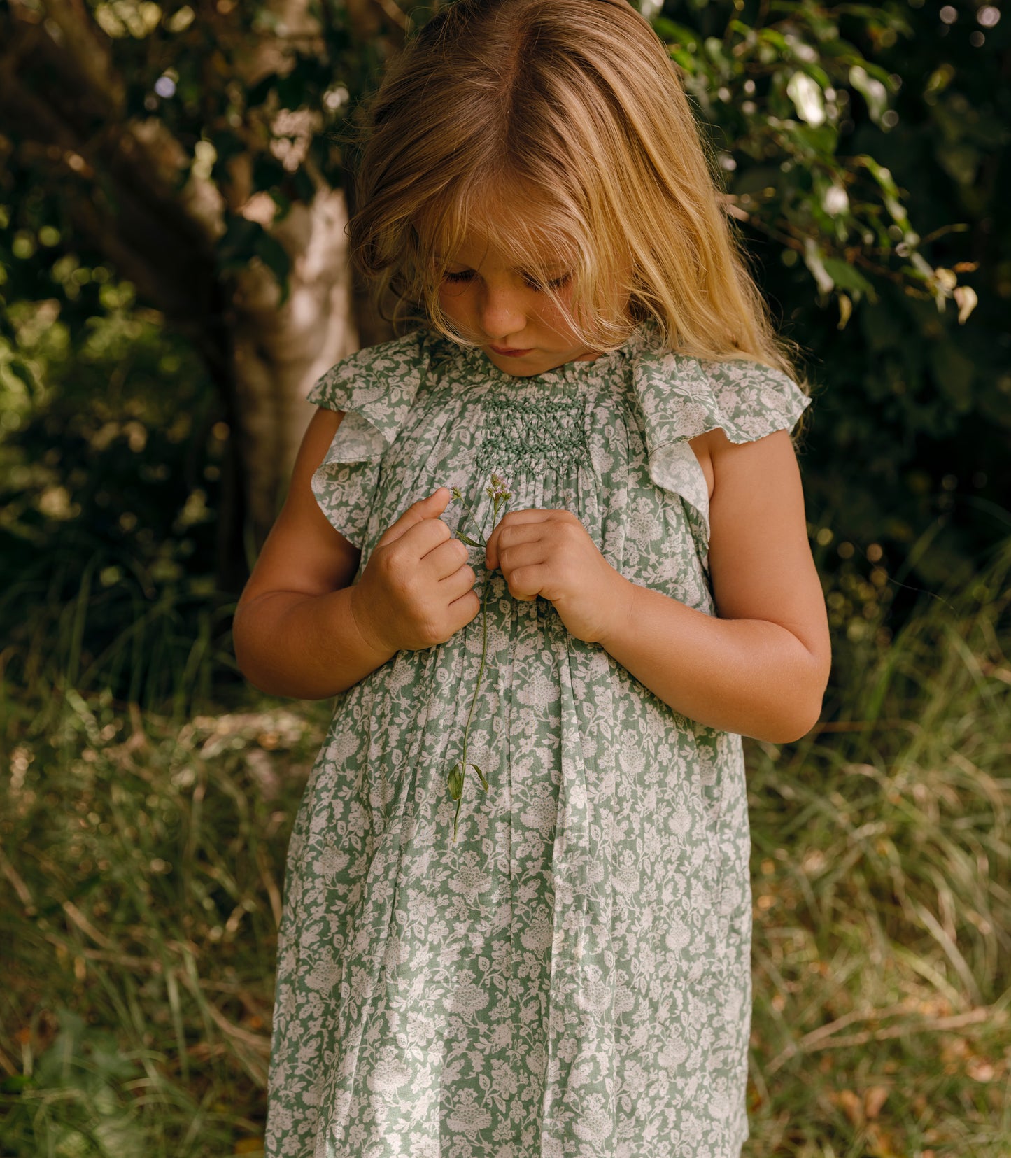 LIESEL DRESS -- PERIDOT TEA FLORAL