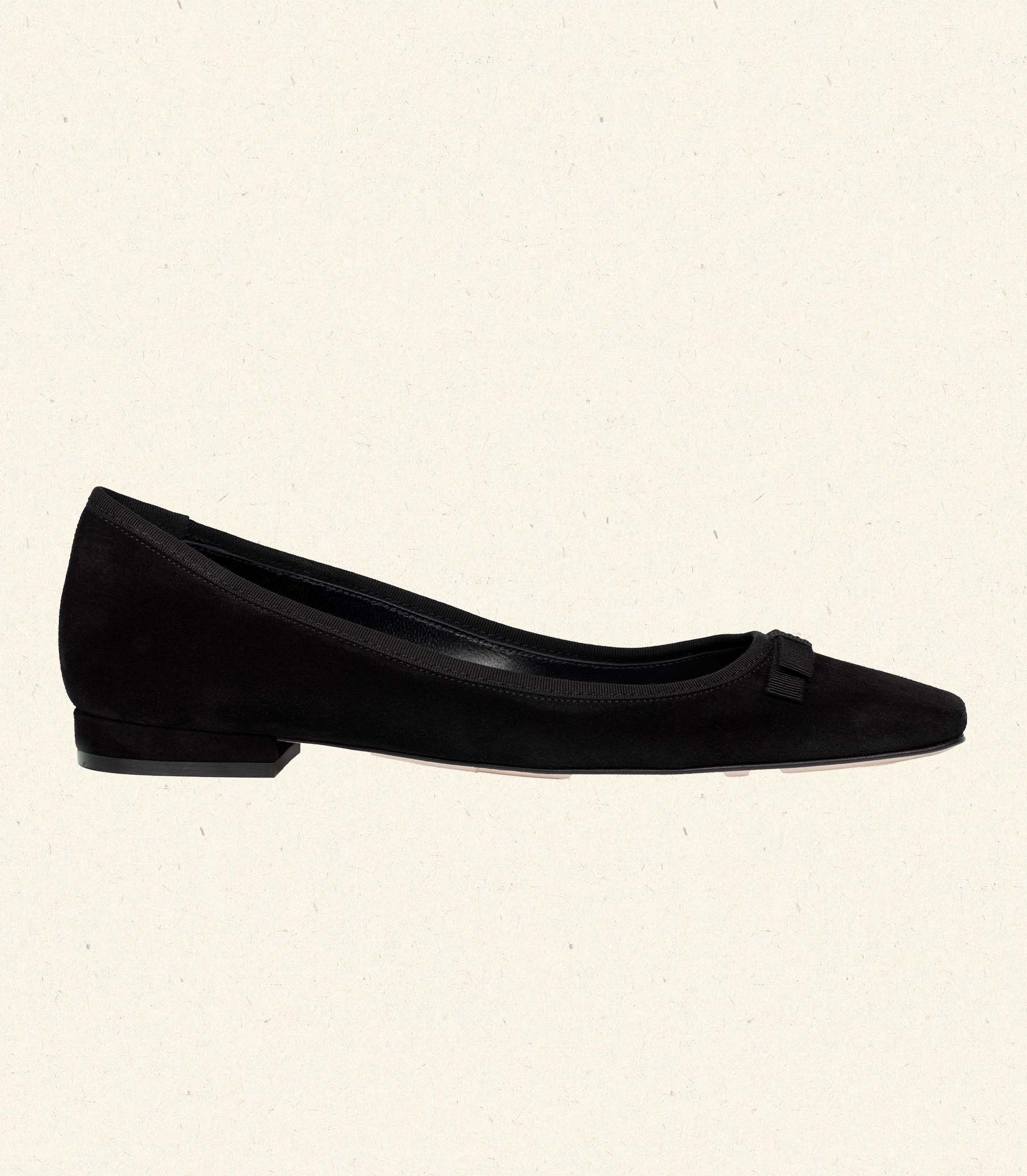 ODETTE BALLET FLAT -- BLACK VELVET view 3