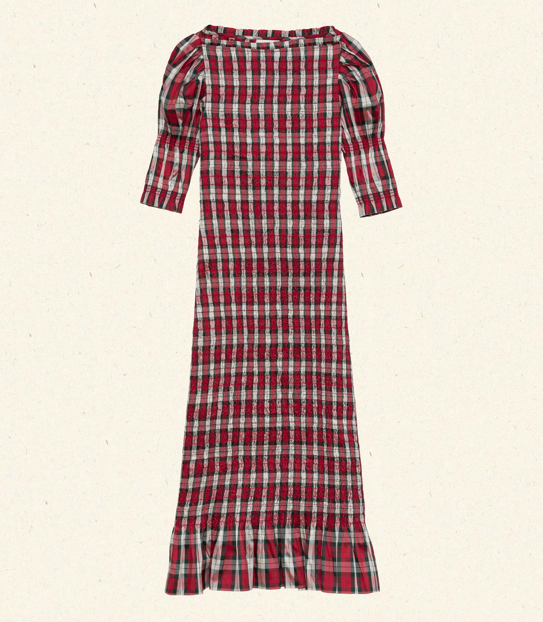 RAQUELLA DRESS -- ROUGE ADALINE PLAID view 7