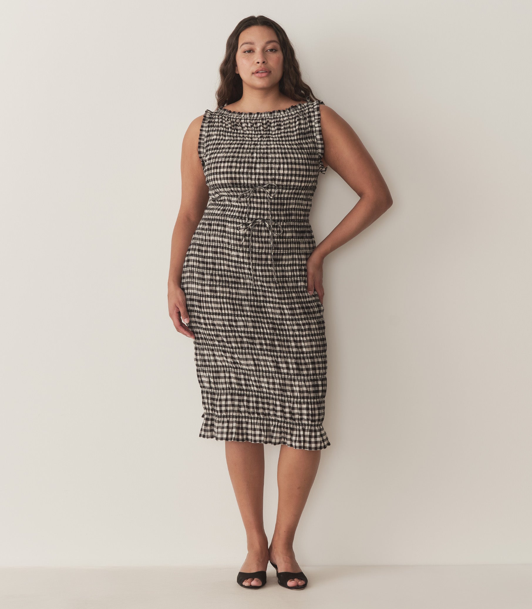 ROSELLA DRESS -- NOIR GRETA GINGHAM view 7