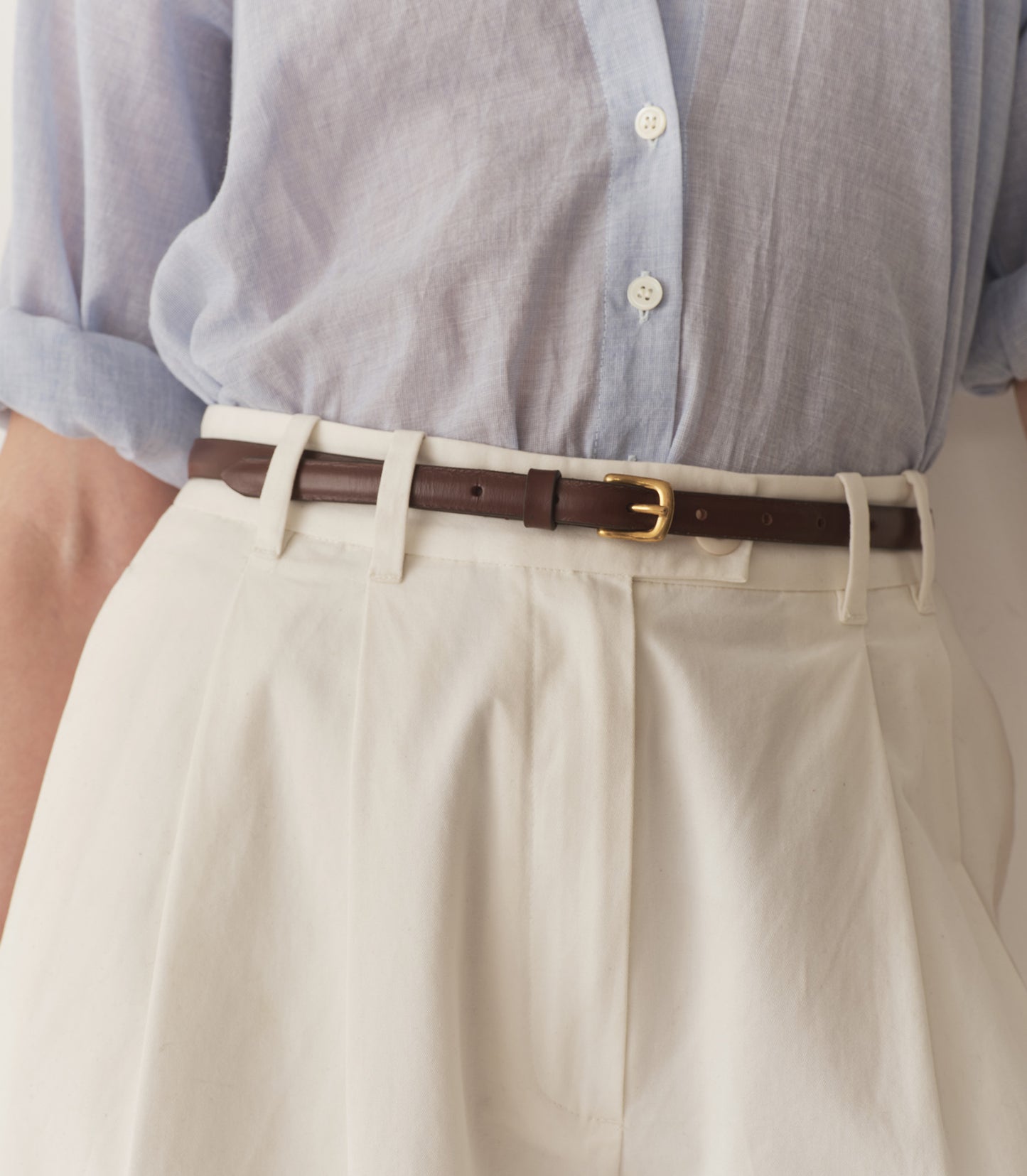 ZAZA BELT -- CHOCOLATE NAPPA